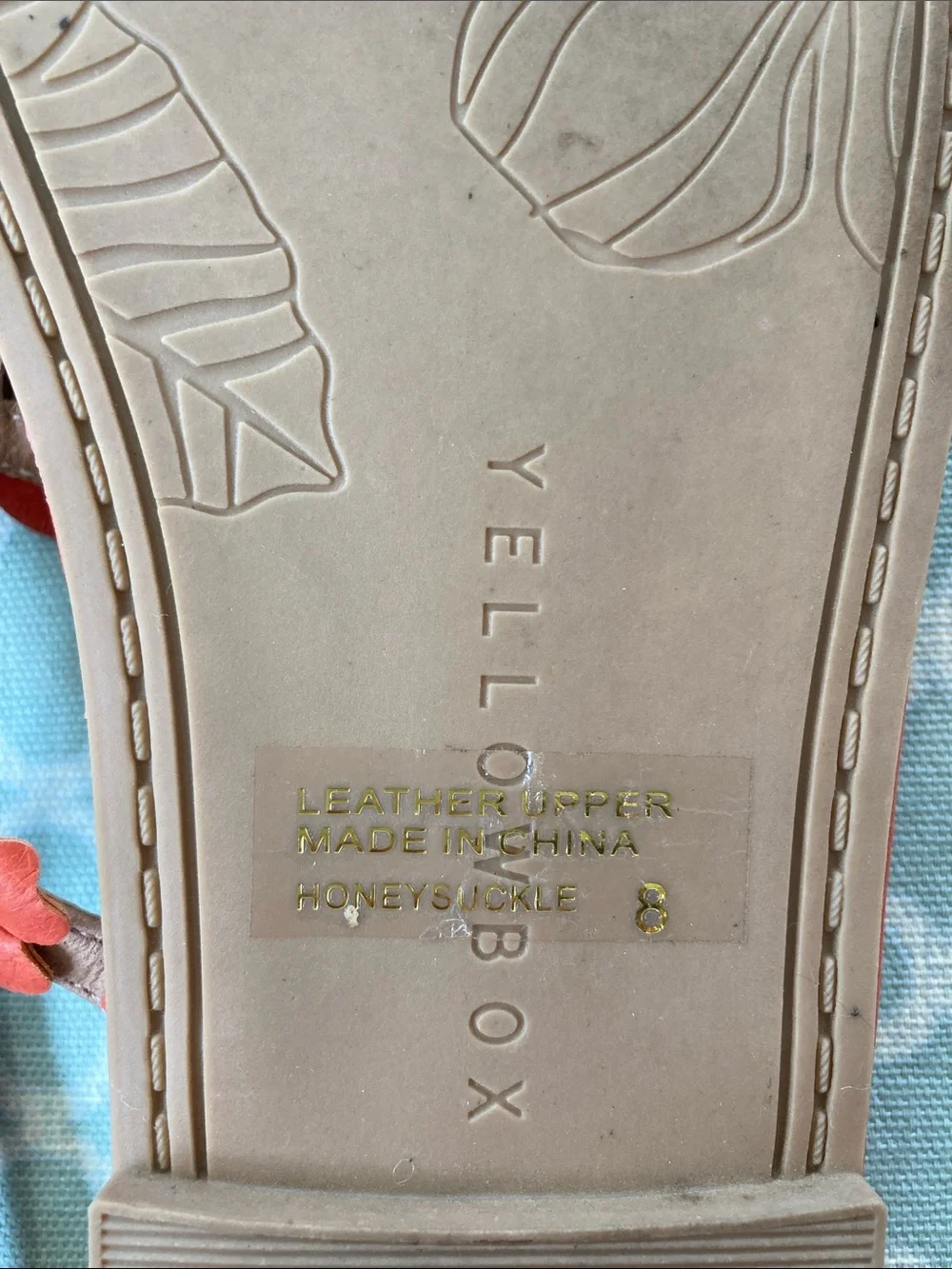 YellowBox Coral Floral Leather Honeysuckle Sandal